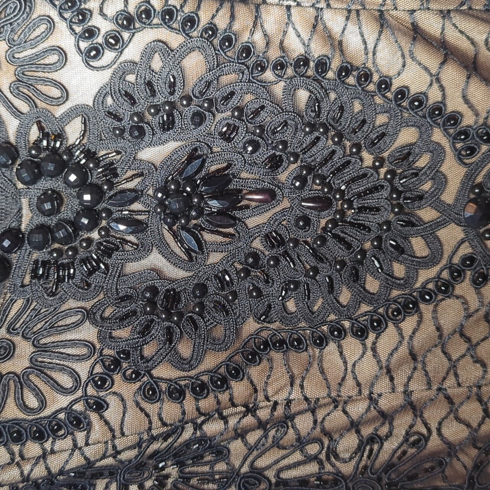 Sue Wong Nocturne Black Beaded Cocktail Dress Size 6 - Picture 9 of 13